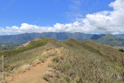 The Lanikai Pillbox trail in Oahu, Hawaii