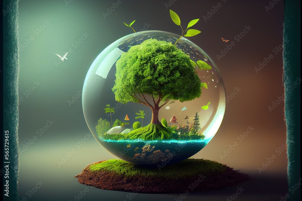 Green tree planet earth
