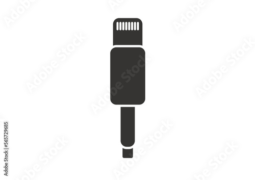 Cellphone cable simple vector illustration