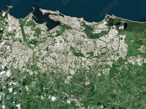 San Juan, Puerto Rico. Low-res satellite. No legend photo