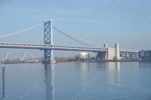 Bridge over The Delaware River on Sunny Day with Blue Sky © Monica