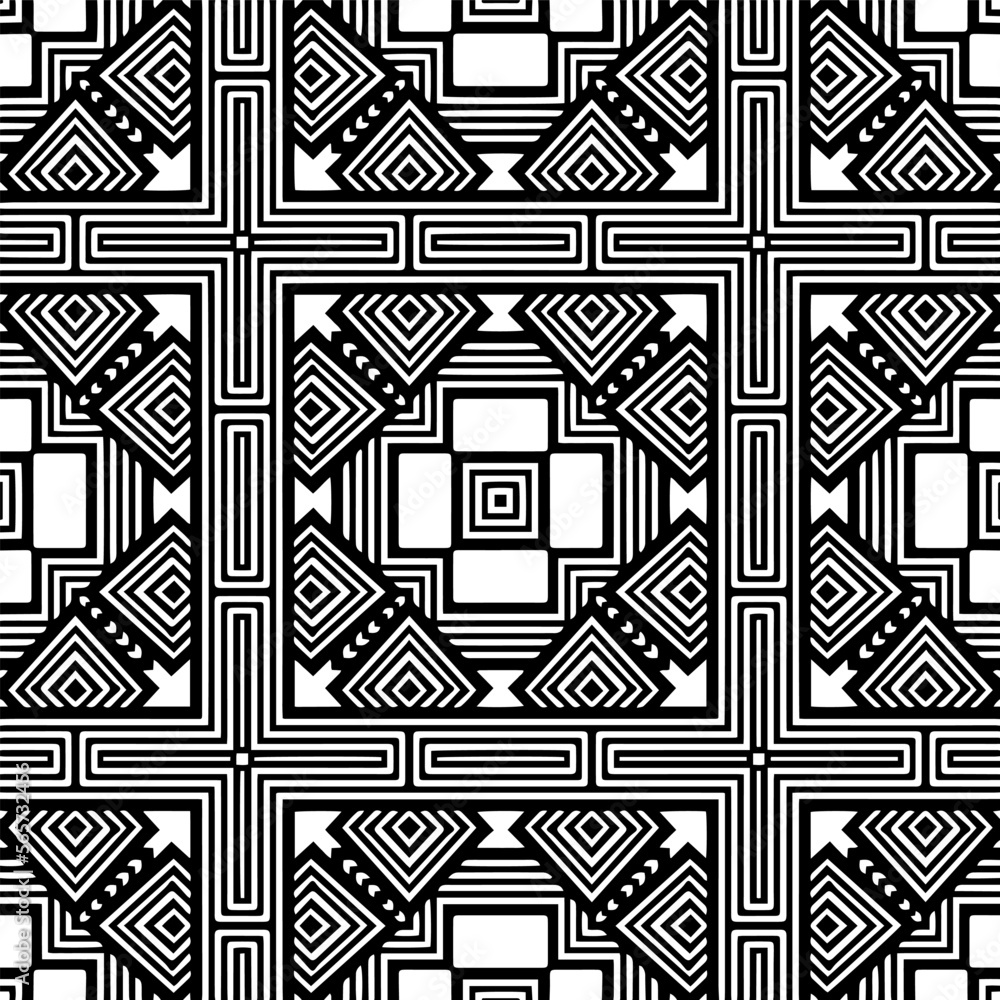 Vector pattern in geometric ornamental style. Black and white color.Seamless repeat pattern.Simple geo all over print block for apparel textile, ladies dress, fashion garment, digital wall paper.
Vector pattern in geometric ornamental style. Black and white color.Seamless repeat pattern.Simple geo all over print block for apparel textile, ladies dress, fashion garment, digital wall paper.