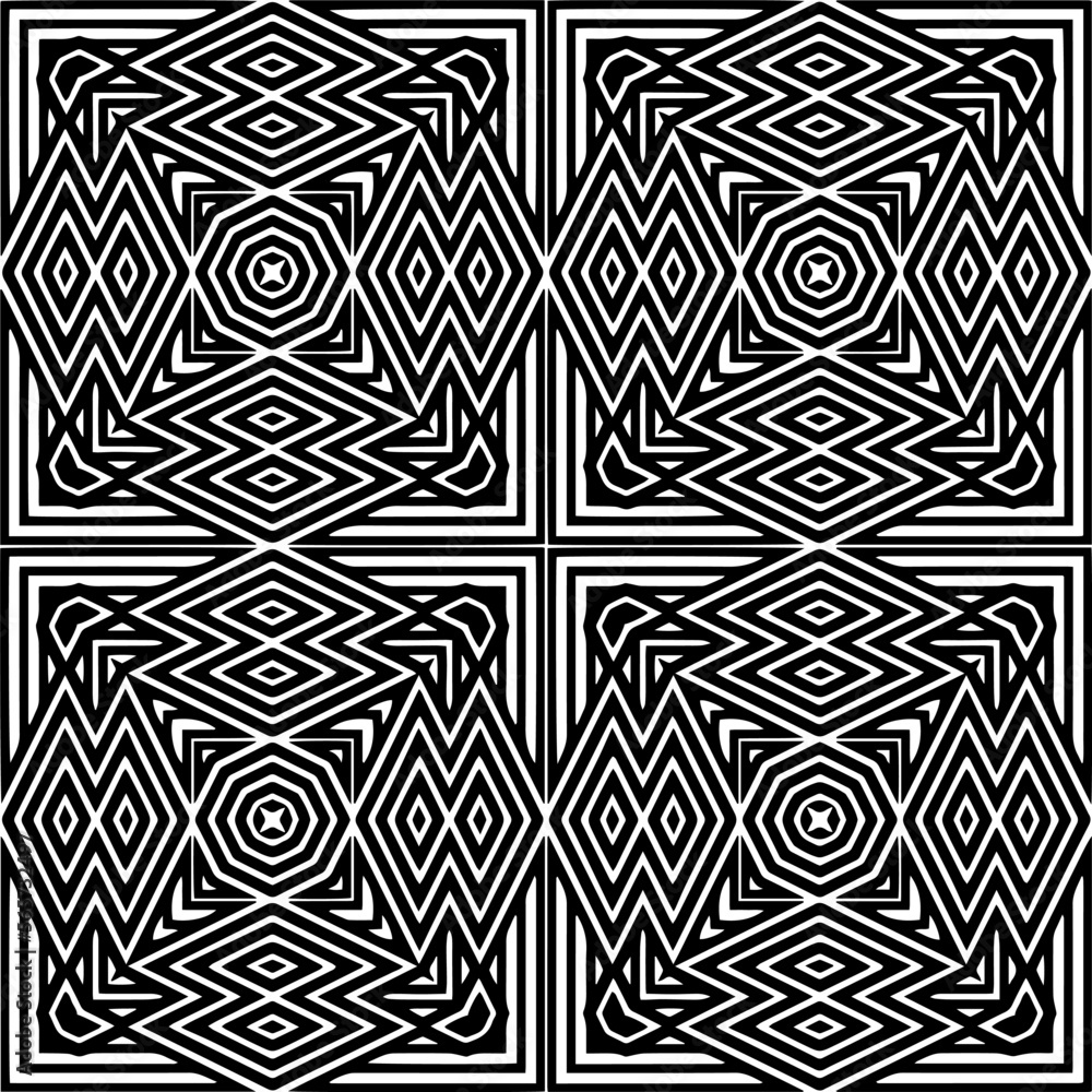 Vector pattern in geometric ornamental style. Black and white color.Seamless repeat pattern.Simple geo all over print block for apparel textile, ladies dress, fashion garment, digital wall paper.
Vector pattern in geometric ornamental style. Black and white color.Seamless repeat pattern.Simple geo all over print block for apparel textile, ladies dress, fashion garment, digital wall paper.