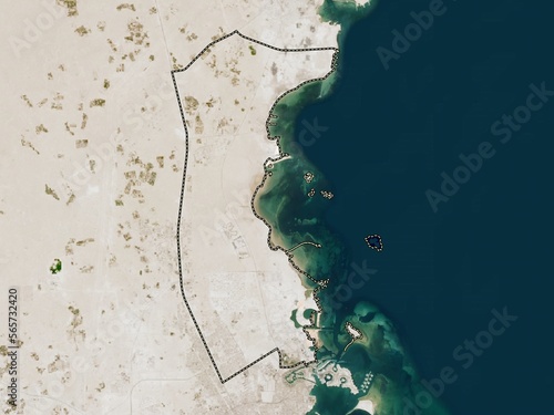 Al Daayen, Qatar. Low-res satellite. No legend photo