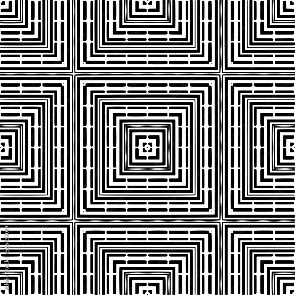 Vector pattern in geometric ornamental style. Black and white color.Seamless repeat pattern.Simple geo all over print block for apparel textile, ladies dress, fashion garment, digital wall paper.
Vector pattern in geometric ornamental style. Black and white color.Seamless repeat pattern.Simple geo all over print block for apparel textile, ladies dress, fashion garment, digital wall paper.