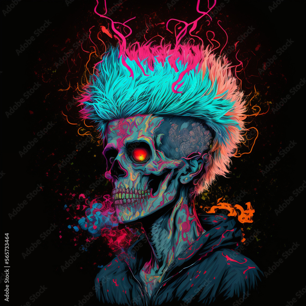 colorful human skeleton