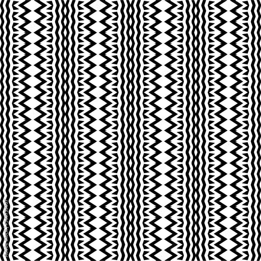 Vector pattern in geometric ornamental style. Black and white color.Seamless repeat pattern.Simple geo all over print block for apparel textile, ladies dress, fashion garment, digital wall paper.
Vector pattern in geometric ornamental style. Black and white color.Seamless repeat pattern.Simple geo all over print block for apparel textile, ladies dress, fashion garment, digital wall paper.