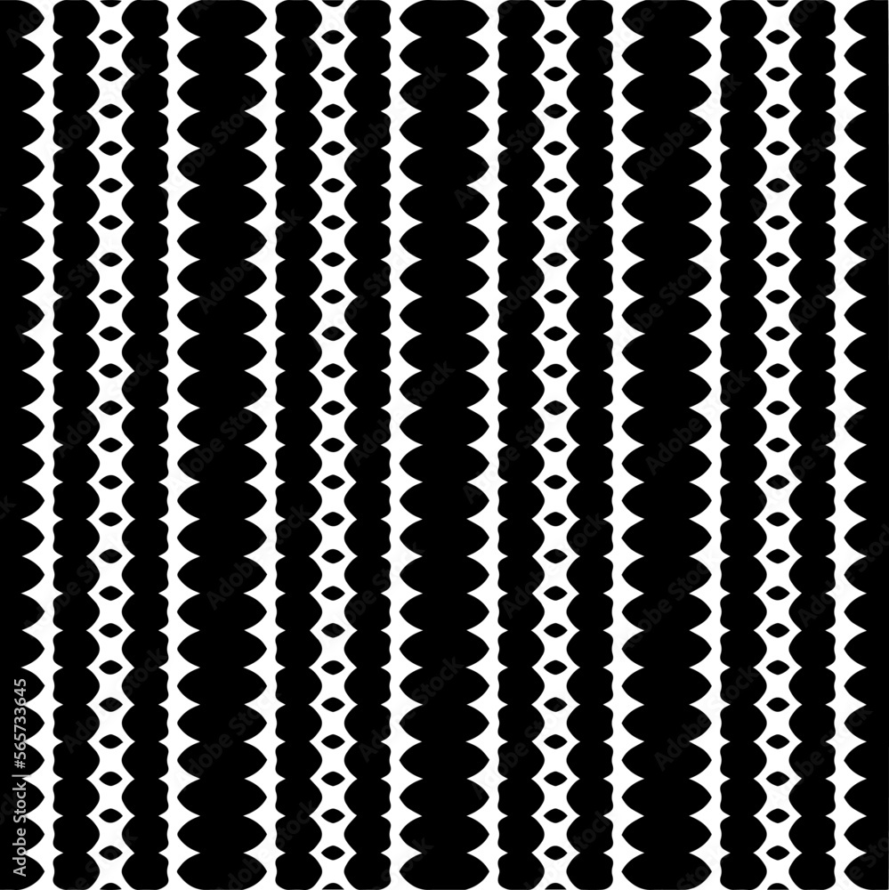 Vector pattern in geometric ornamental style. Black and white color.Seamless repeat pattern.Simple geo all over print block for apparel textile, ladies dress, fashion garment, digital wall paper.
Vector pattern in geometric ornamental style. Black and white color.Seamless repeat pattern.Simple geo all over print block for apparel textile, ladies dress, fashion garment, digital wall paper.