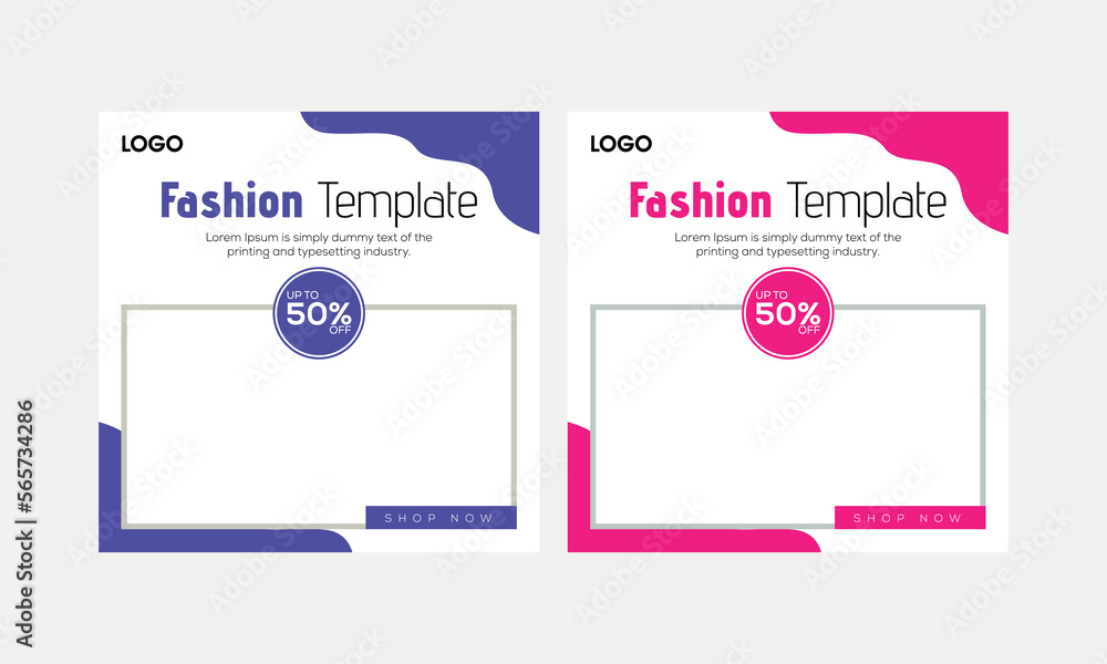 Fototapeta premium social media fashion banner template, social media sale fashion banner