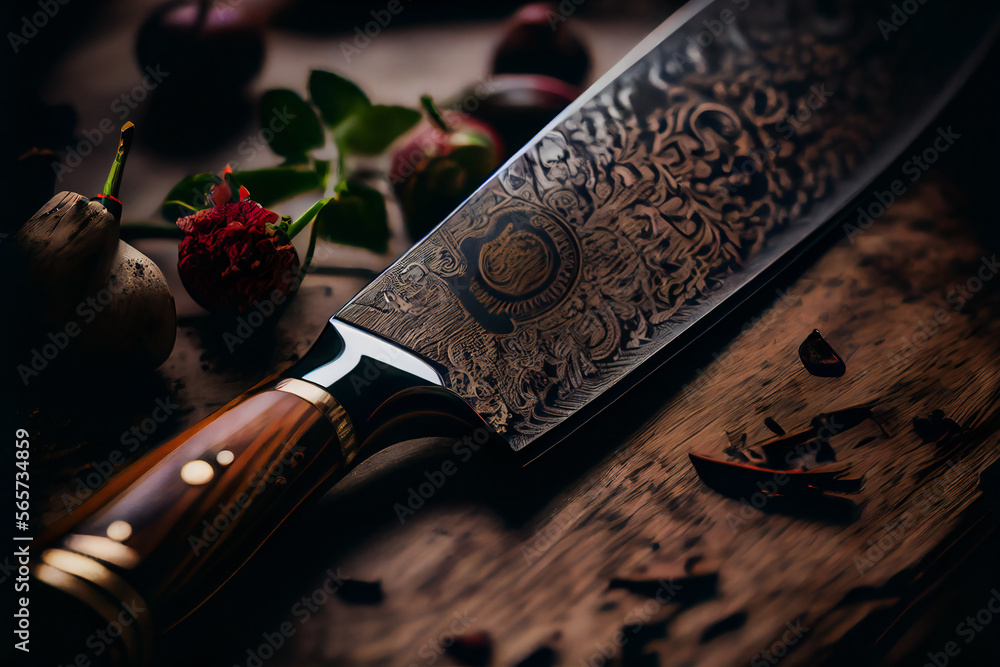 Best quality chef knife. Kitchen Knife. Generative AI. Best quality chef knife. Kitchen Knife. Generative AI.