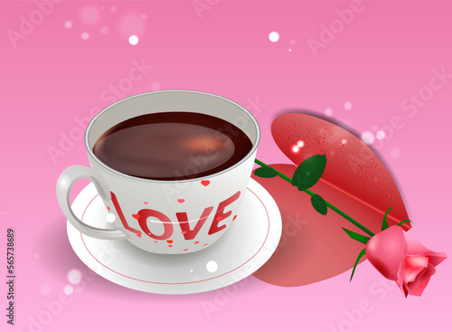 cup of coffee with heart