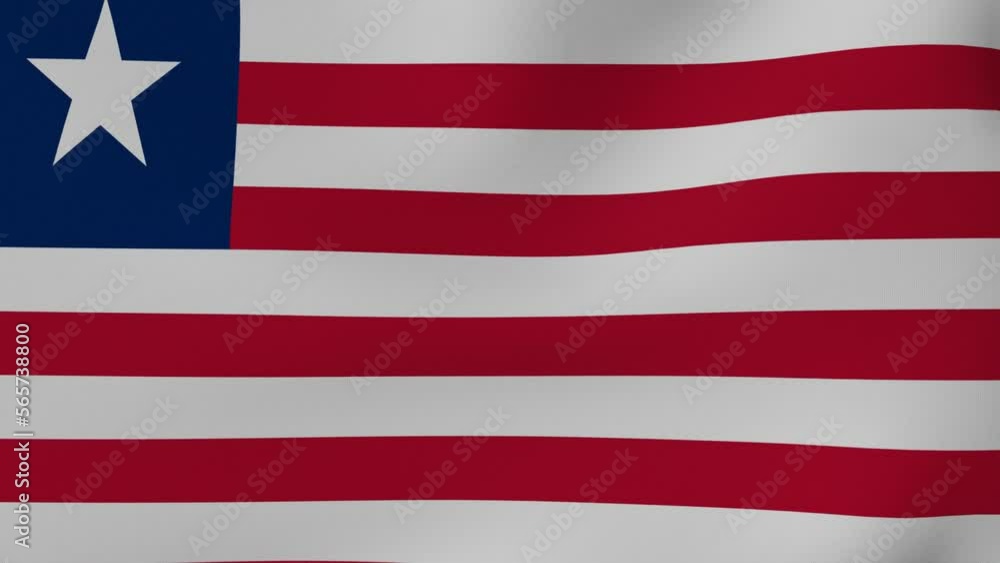 National Flag in the Wind - Looping Animation -Liberia National Flag in the Wind - Looping Animation -Liberia