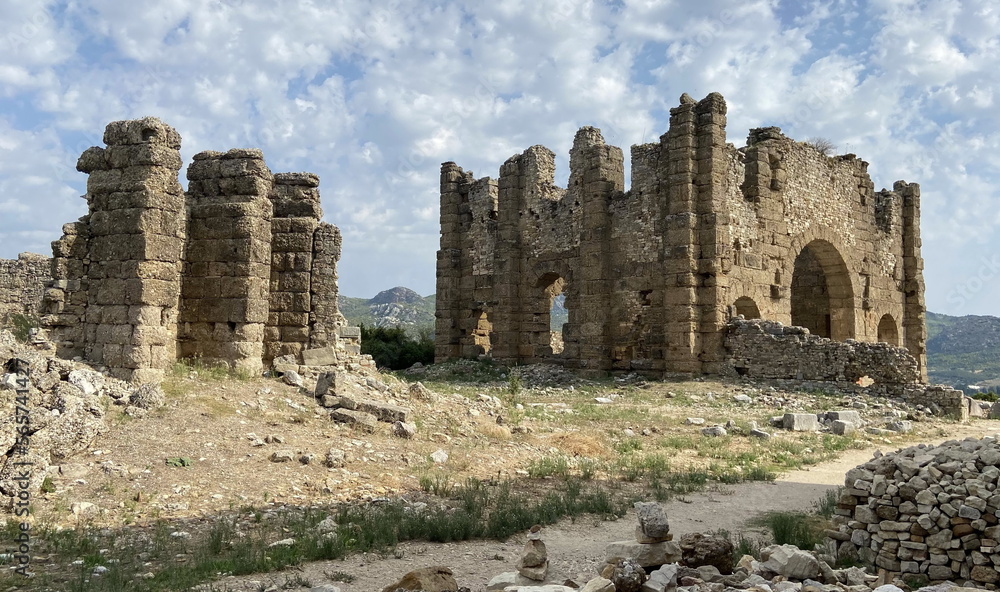 Ruinen in Aspendos (Türkei)