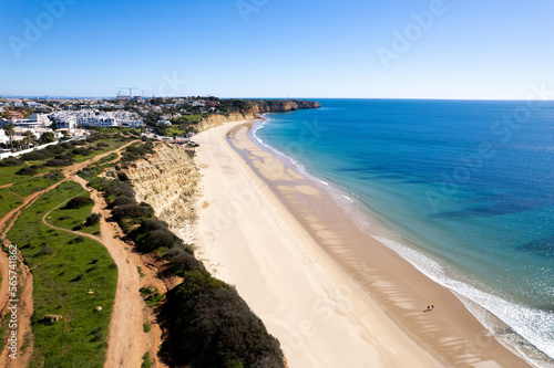Algarve Region Portugal. Lagos looking over to Praia Da Luz Beach. Beautiful Blue Skies © Sam Foster