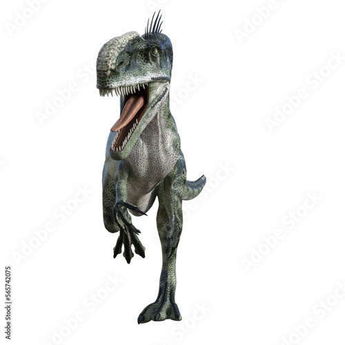 Monolophosaurus dinosaur isolated 3d render