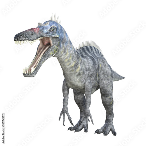 Suchomimus dinosaur isolated 3d render © Blueinthesky