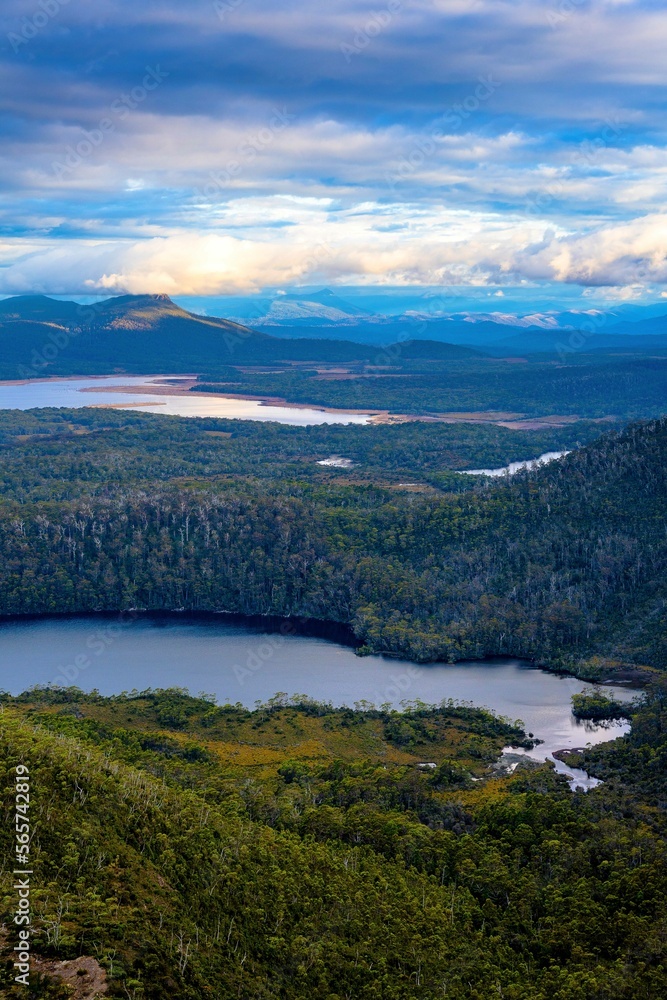 Fototapeta premium blue hour over the lakes