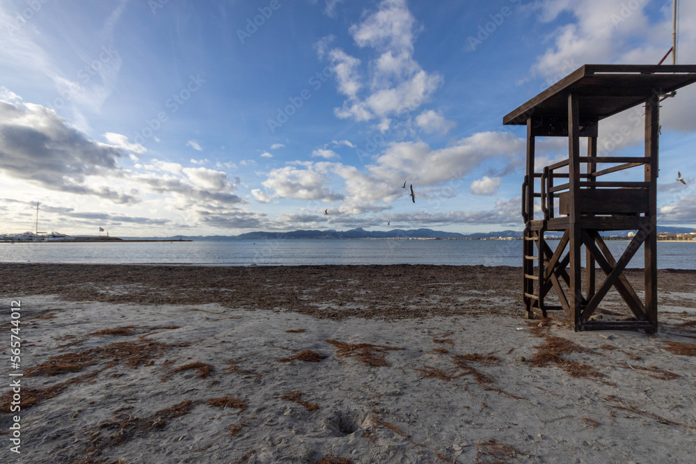 lifeguard tower on the beach lifeguard tower on the beach