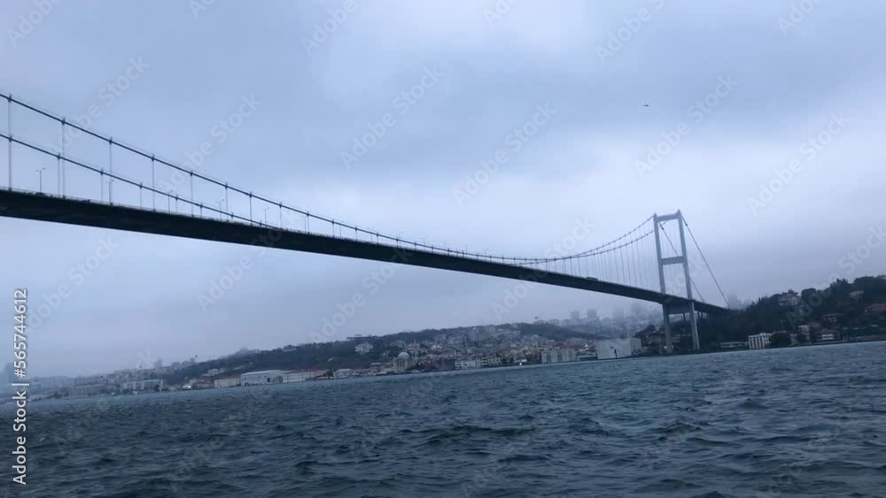 Bosphorus bridge. Bosophorus bridge in the fog. Bridge over the Bosophore. Bosphorus bridge at dusk. Bosphorus bridge. Bosophorus bridge in the fog. Bridge over the Bosophore. Bosphorus bridge at dusk.