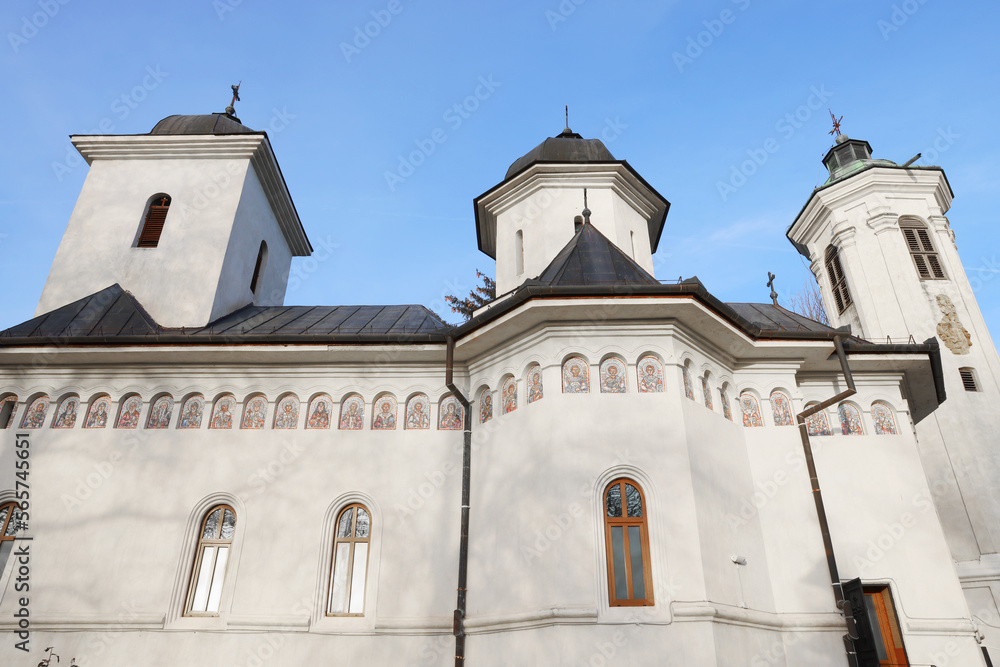 Architecture of Hodos Bodrog Monastery in Arad, Romania, Europe
