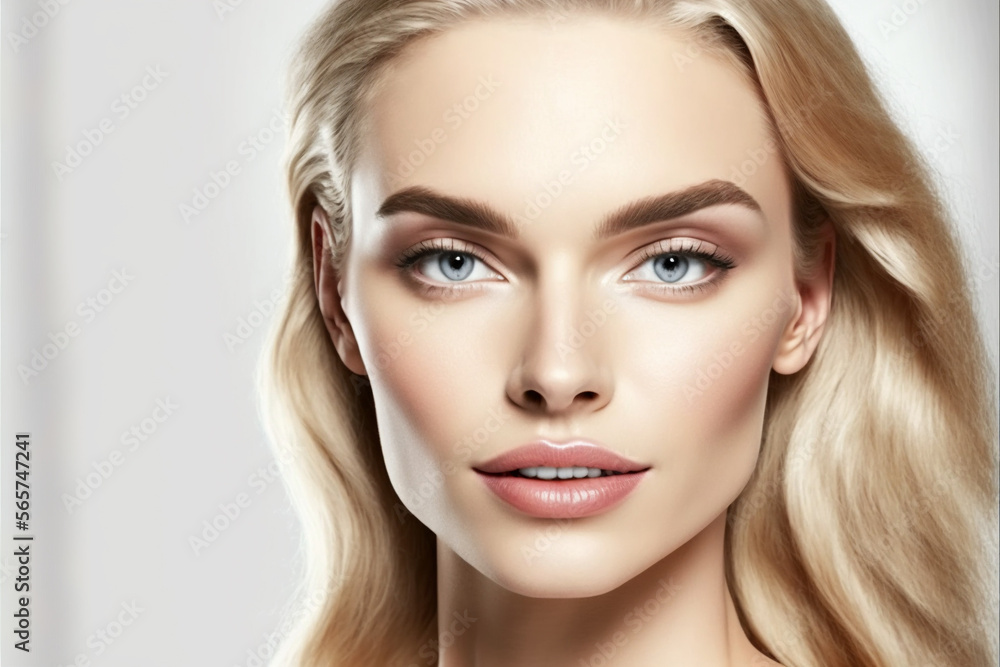 Beautiful woman with a perfect face (AI Generated) Beautiful woman with a perfect face (AI Generated)