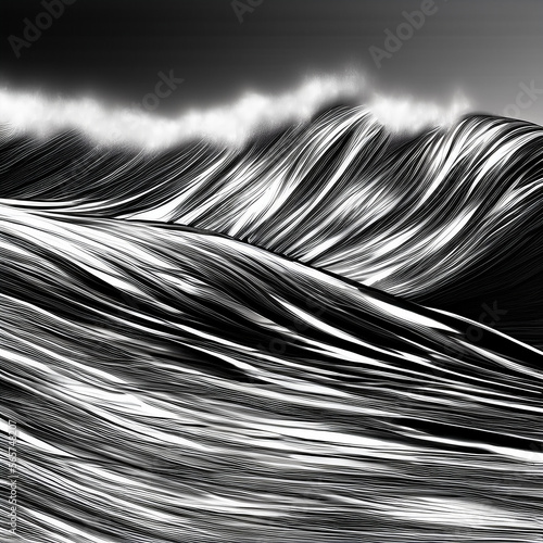 Abstract Waves Background "Generative AI"