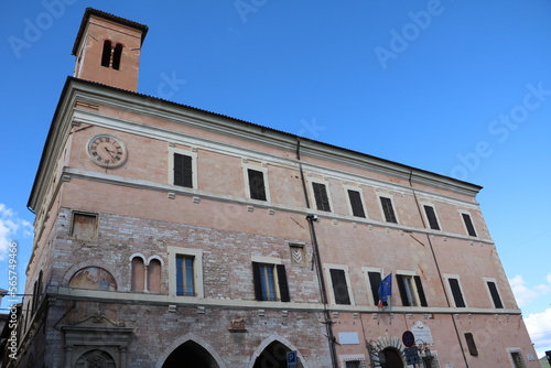 Town Hall at Piazza della Repubblica in Spello  Umbria Italy