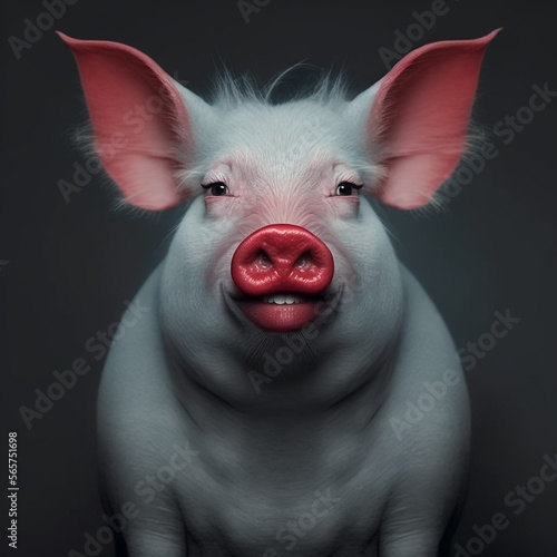 pig wearing lipstick High quality 