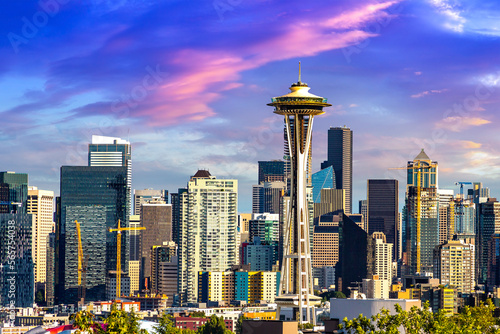 Seattle cityscape and Space Needle