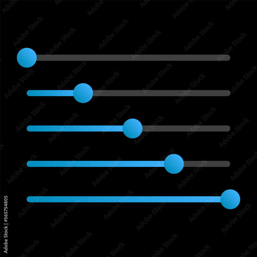 Switch or slider in modern minimal style for mobile app. Vector illustration isolated on black background. Switch or slider in modern minimal style for mobile app. Vector illustration isolated on black background.