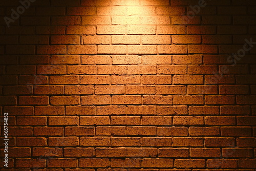 Red wall brick and light