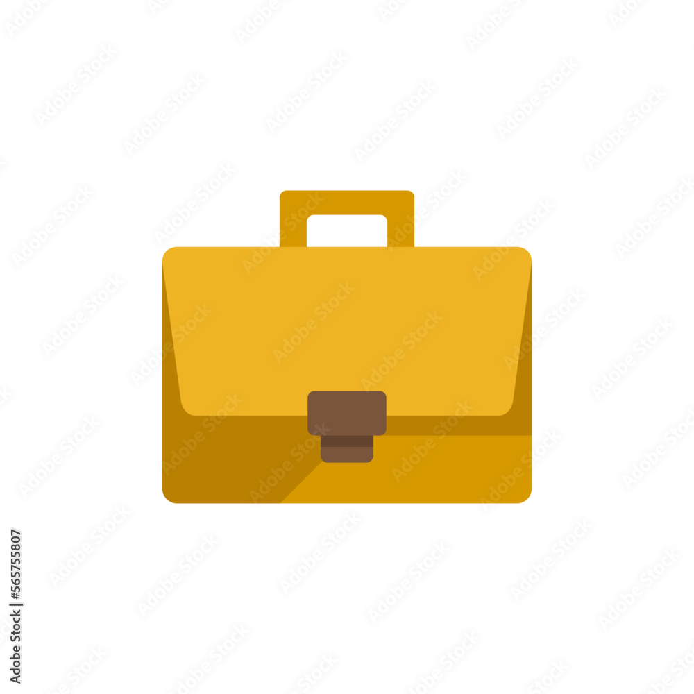 Briefcase flat style vector icon. Office bag illustration. Briefcase flat style vector icon. Office bag illustration.
