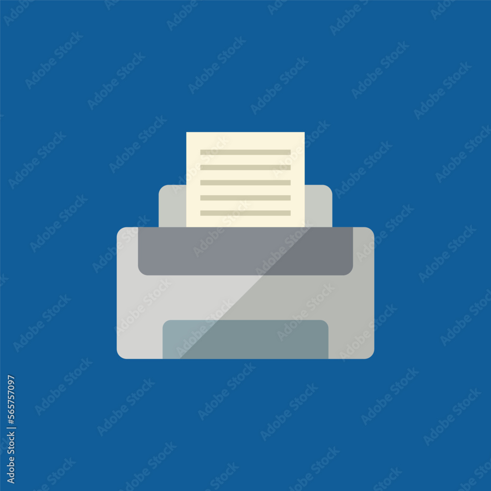 Printer flat style vector icon. Office equipment. Printer flat style vector icon. Office equipment.