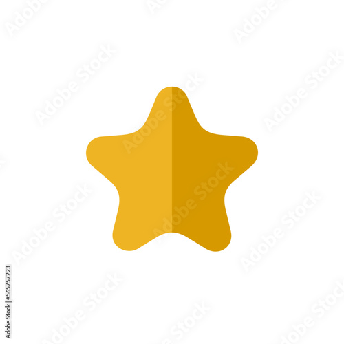Star cute yellow abstract flat vector illustration
