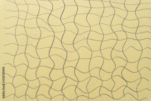 yellow paper with crossing wavy line pattern