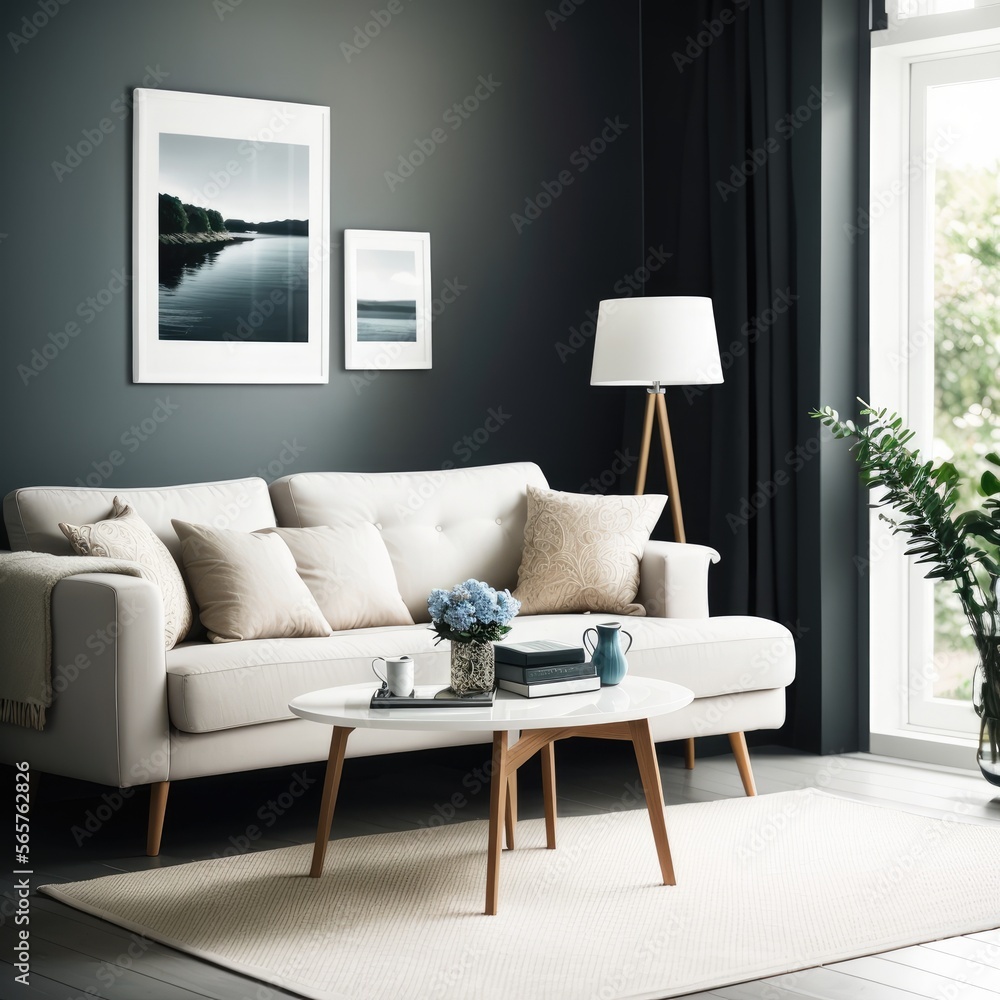 Fototapeta premium modern living room with sofa