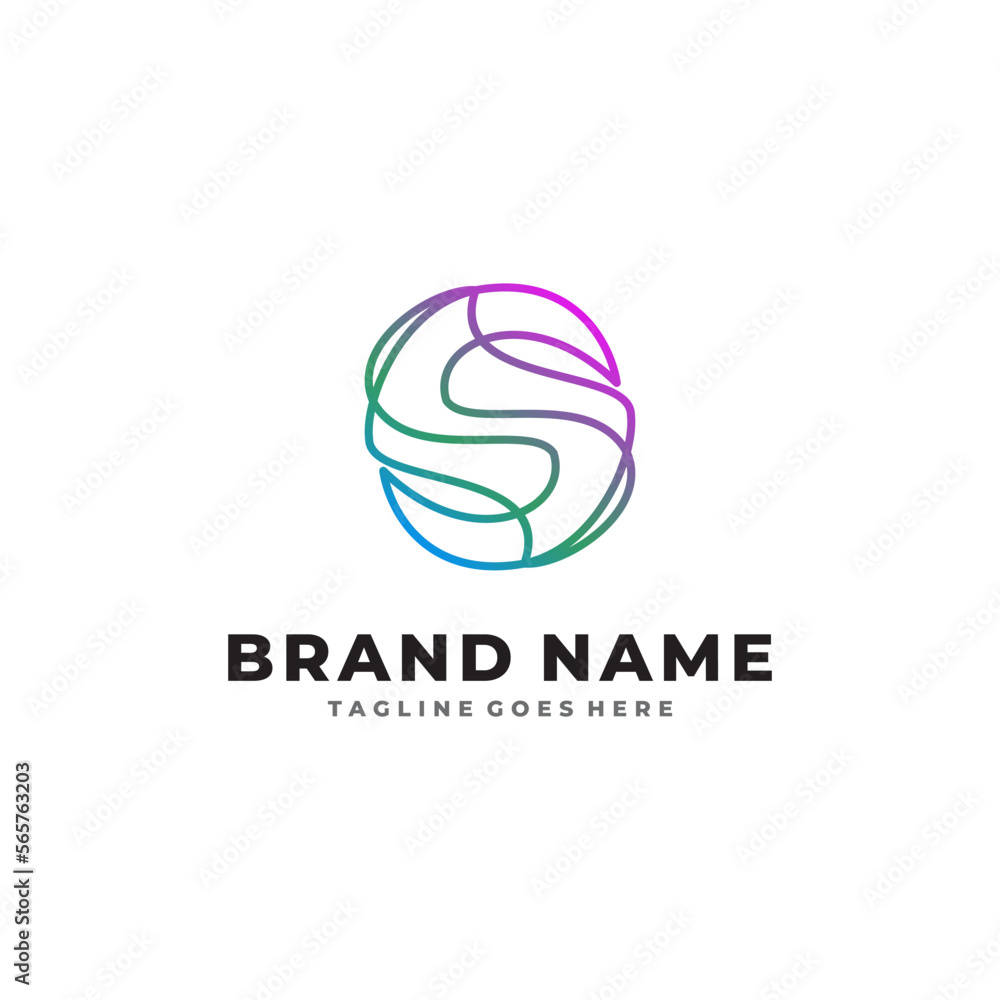 Letter S lineart logo icon design vector template. Letter S lineart logo icon design vector template.