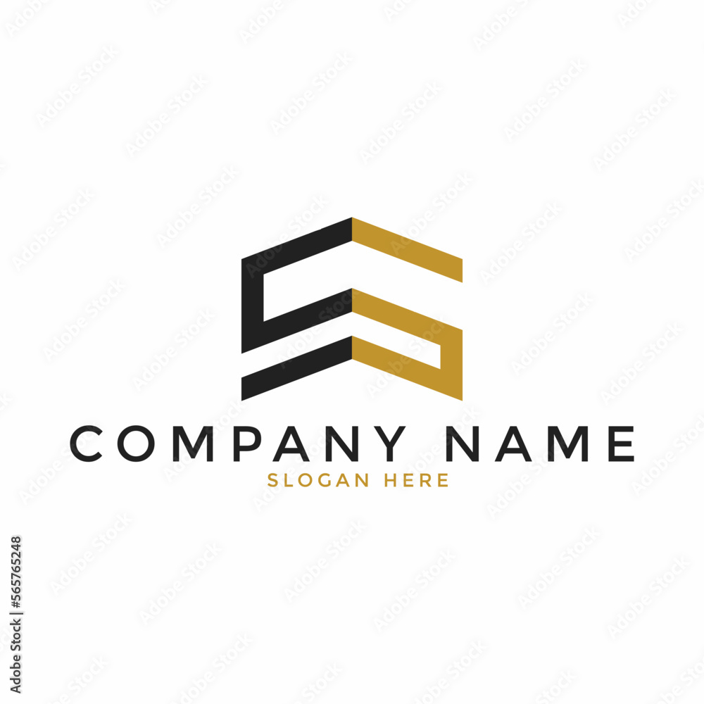 Gold City Building with Initial Letter S, Real Estate Apartment with S Monogram luxury elegant logo design Gold City Building with Initial Letter S, Real Estate Apartment with S Monogram luxury elegant logo design