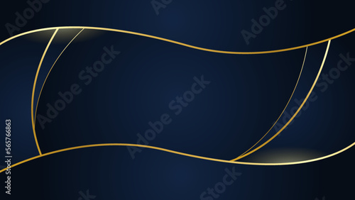 Luxury Gold Navy Gradient Vector Background. Vector Illustration.