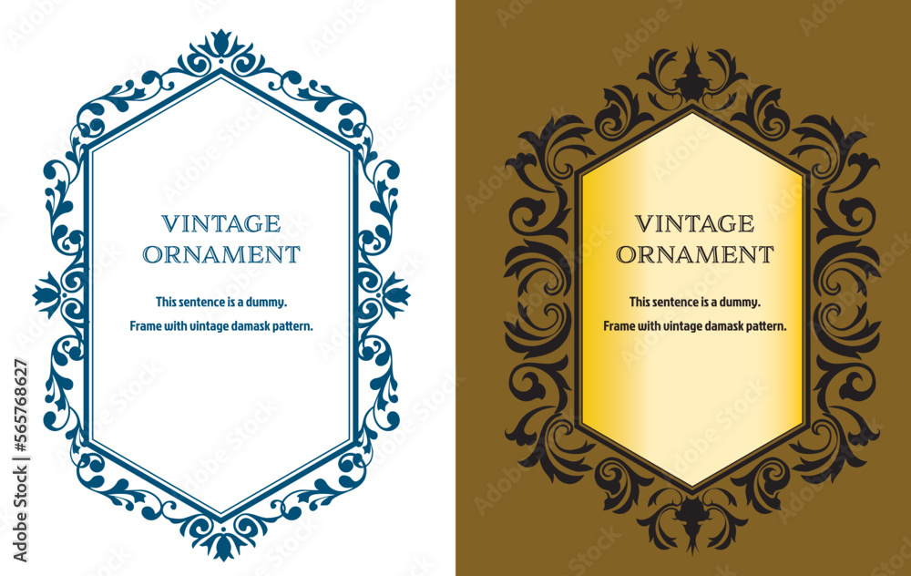 Commendation certificate, orient pattern, arabesque pattern, damask pattern decorative rule vintage frame set, emblem. Commendation certificate, orient pattern, arabesque pattern, damask pattern decorative rule vintage frame set, emblem.