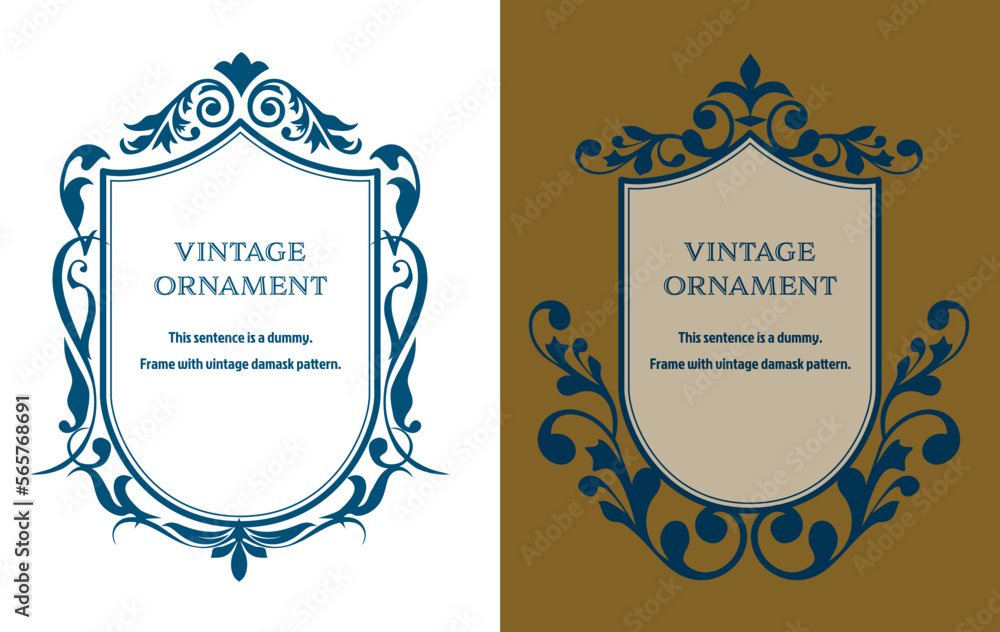 Commendation certificate, orient pattern, arabesque pattern, damask pattern decorative rule vintage frame set, emblem. Commendation certificate, orient pattern, arabesque pattern, damask pattern decorative rule vintage frame set, emblem.