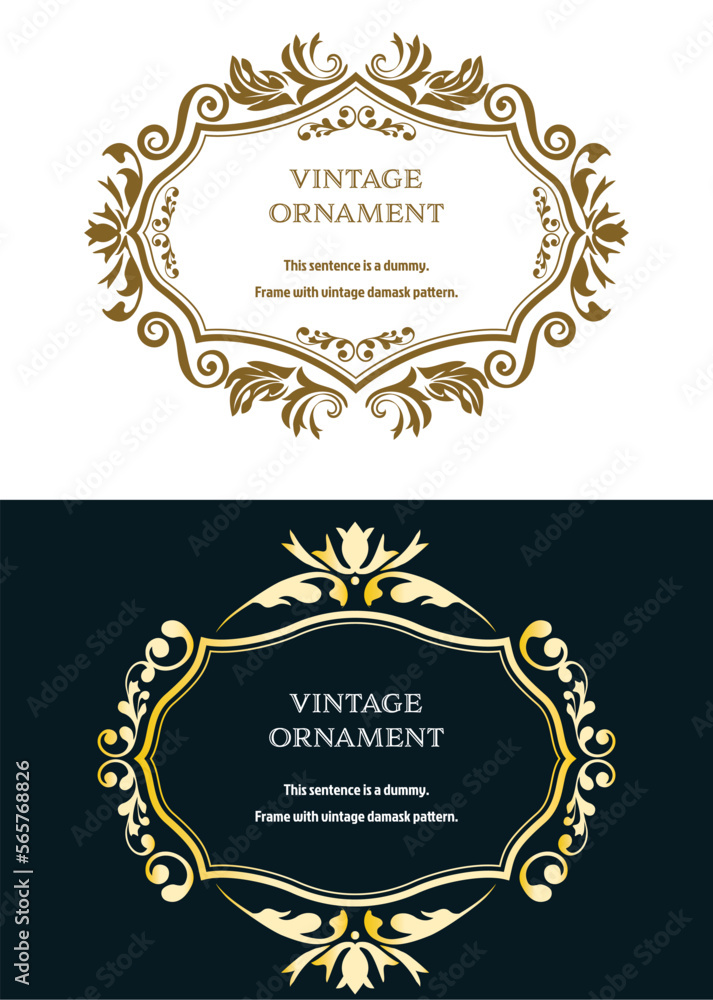 Commendation certificate, orient pattern, arabesque pattern, damask pattern decorative rule vintage frame set, emblem. Commendation certificate, orient pattern, arabesque pattern, damask pattern decorative rule vintage frame set, emblem.