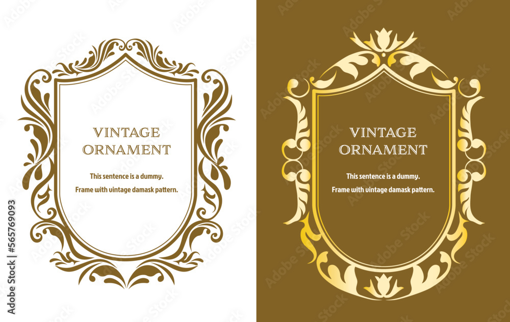 Commendation certificate, orient pattern, arabesque pattern, damask pattern decorative rule vintage frame set, emblem. Commendation certificate, orient pattern, arabesque pattern, damask pattern decorative rule vintage frame set, emblem.
