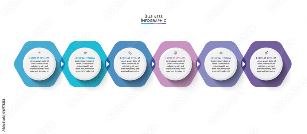 Vetor de Business data visualization. timeline infographic icons ...