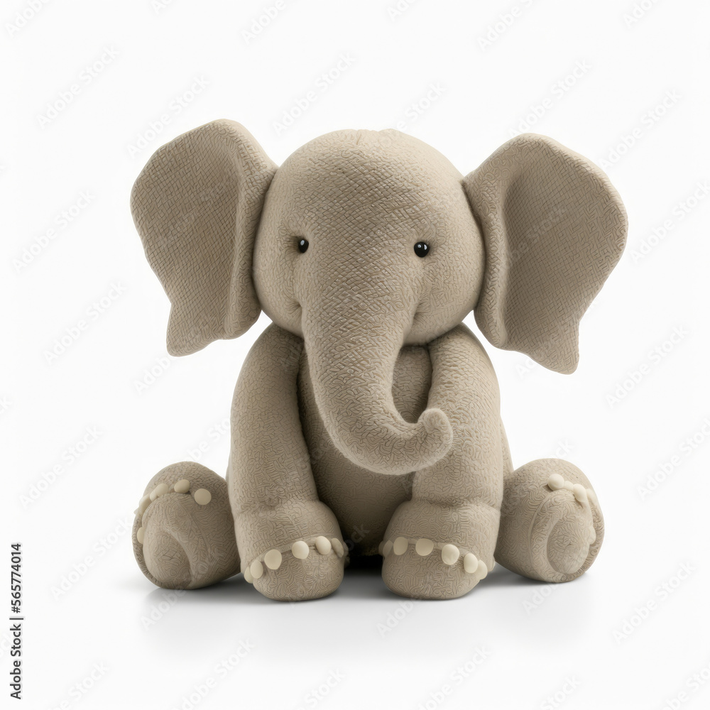 Plush toy elephant, Generative AI