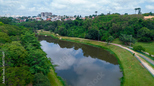 Aerial view of Campolim neighborhood in Sorocaba, Brazil