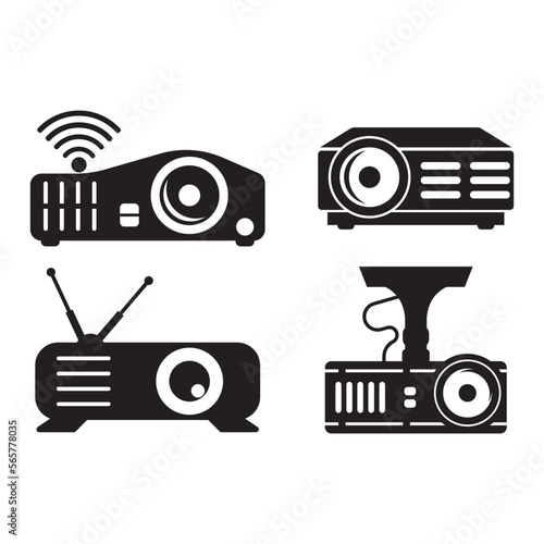 Modern projector machine. icon vector illustration design
