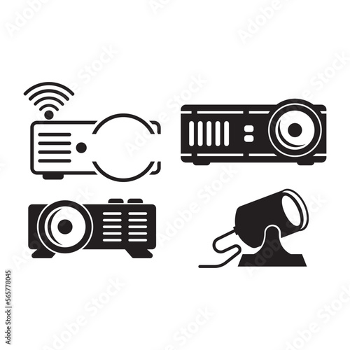 Modern projector machine. icon vector illustration design