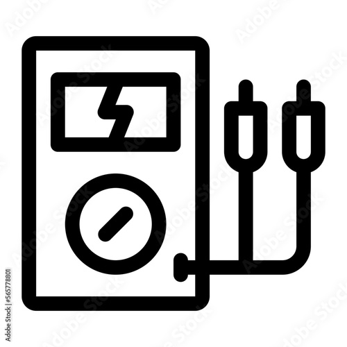 Voltmeter line icon
