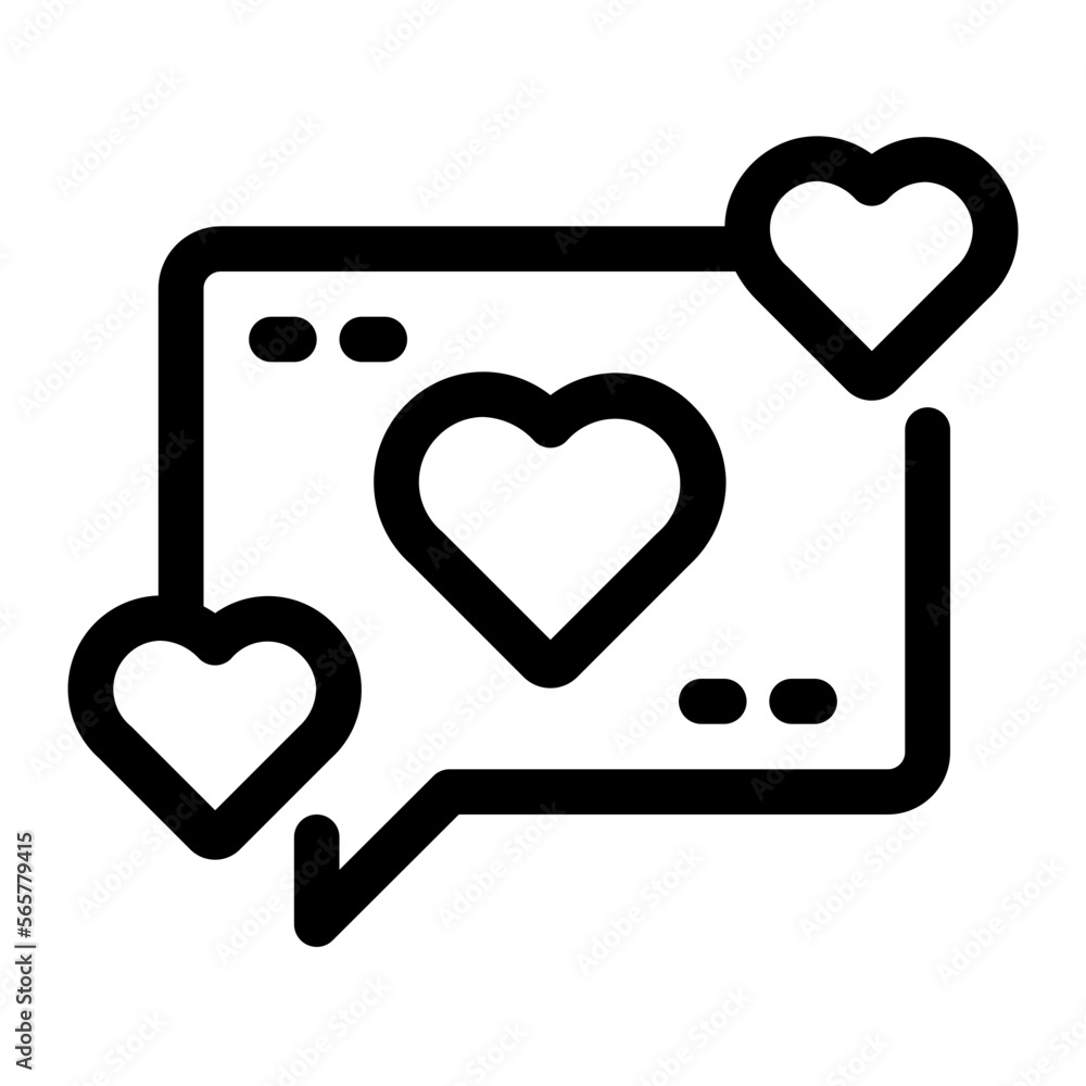Love chat line icon Love chat line icon